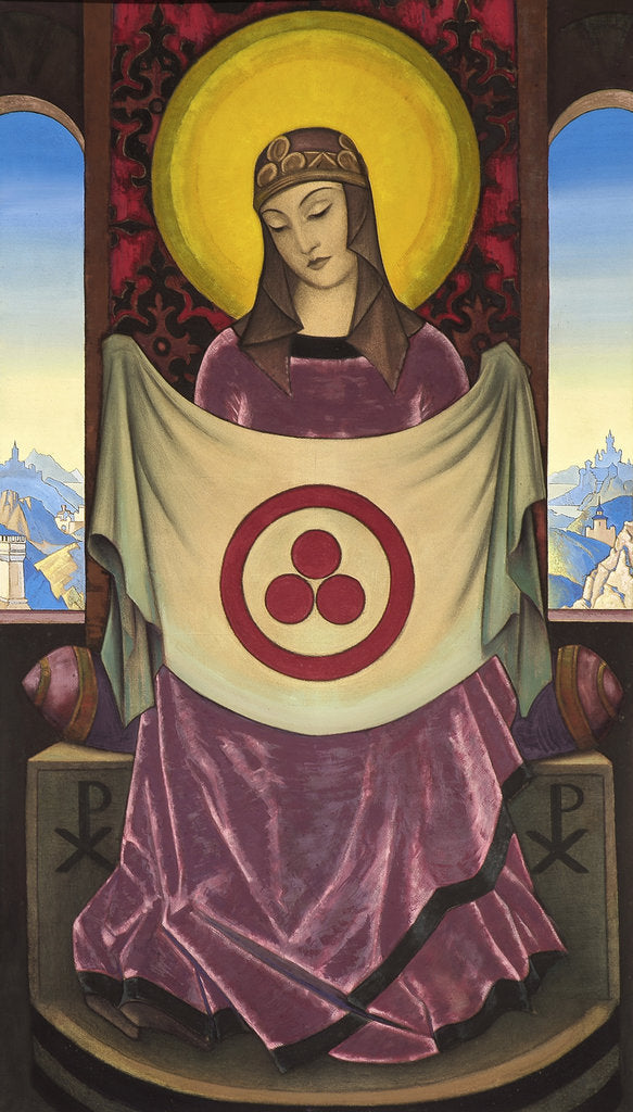 Detail of Madonna Oriflamma, 1932. by Nicholas Roerich