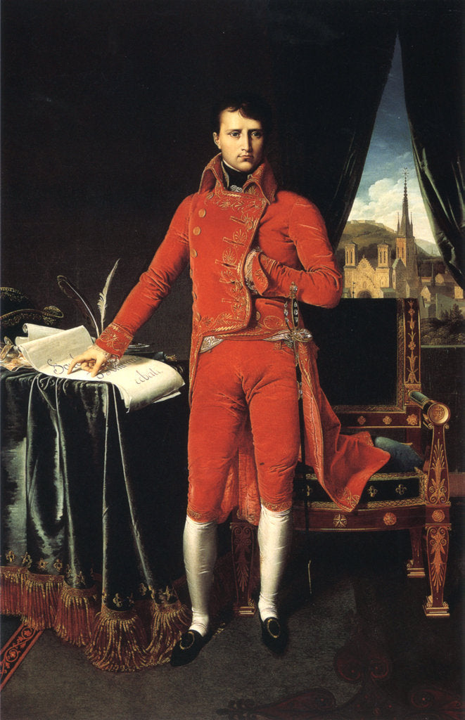 Detail of Napoleon Bonaparte as First Consul of France, 1803-1804. by Jean-Auguste-Dominique Ingres