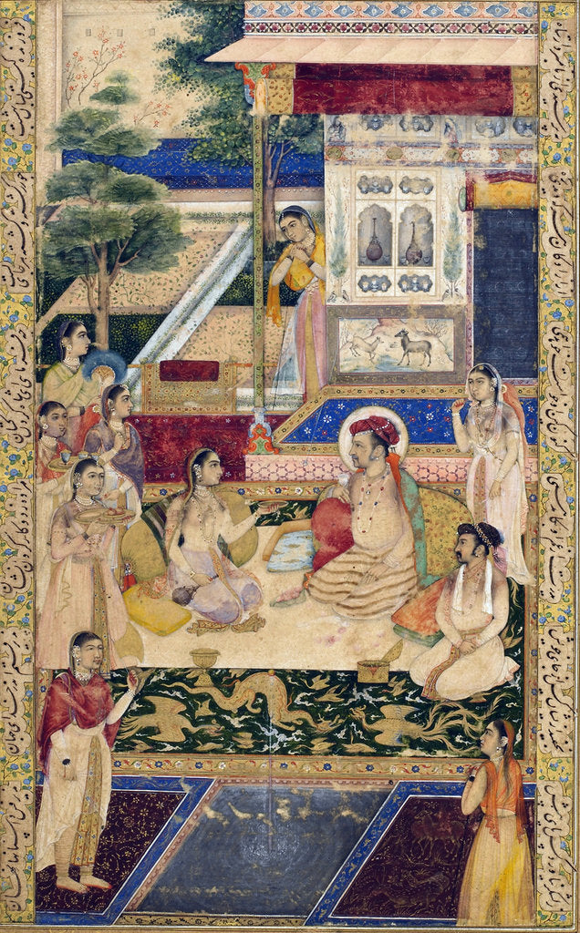 Detail of Jahangir and Prince Khurram with Nur Jahan, c1624-1625 by Unknown