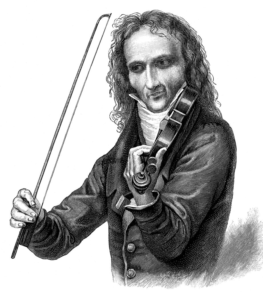 Detail of Niccolò Paganini, Italian violinist, violist and composer, 1830s. by Anonymous