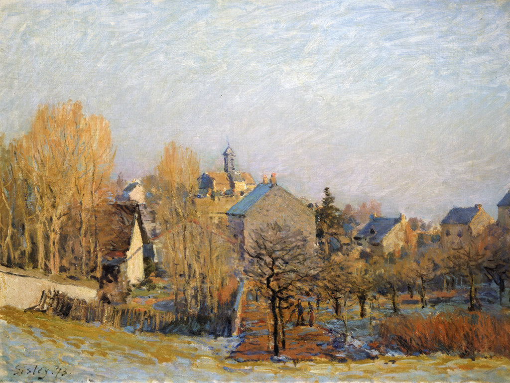 Detail of Frost in Louveciennes, 1873. by Alfred Sisley