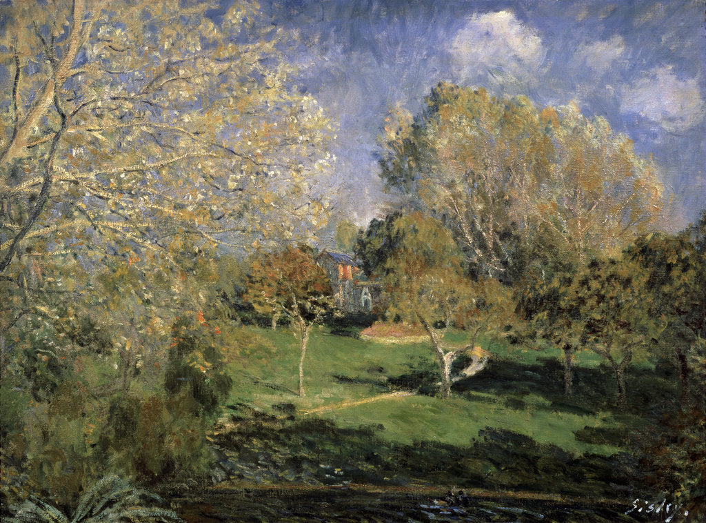 Detail of The Garden of Monsieur Hoschedé in Montgeron, 1881. by Alfred Sisley