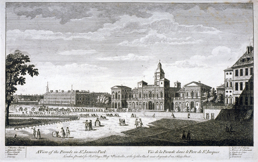 Detail of Horse Guards Parade from the south-west, Westminster, London by Anonymous