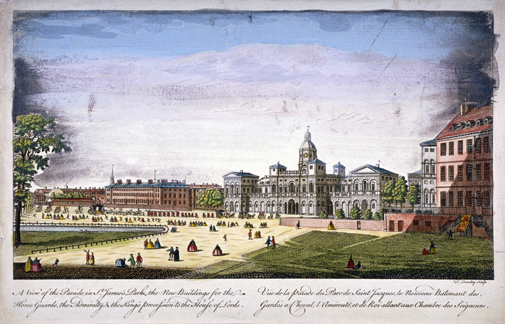 Detail of St James's Park and Horse Guards, Westminster, London, 1752(?) by T Loveday