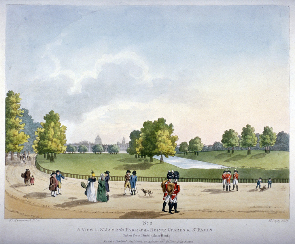 Detail of St James's Park, Westminster, London by Heinrich Schutz