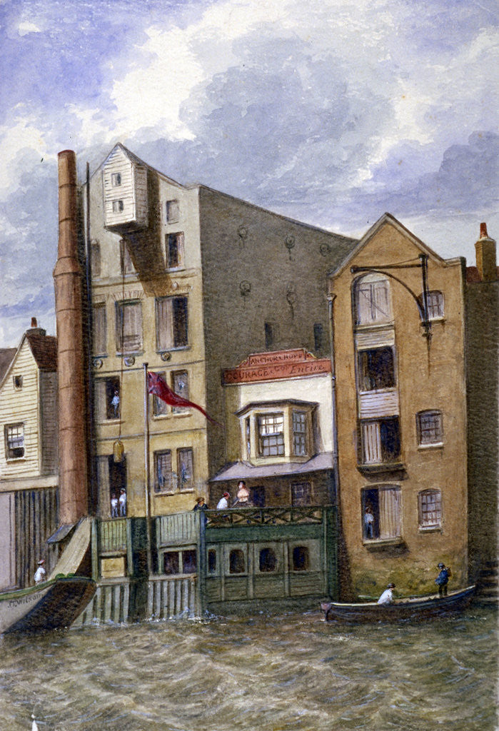 Detail of Anchor and Hope Inn, New Crane Stairs, Shadwell, London by JT Wilson
