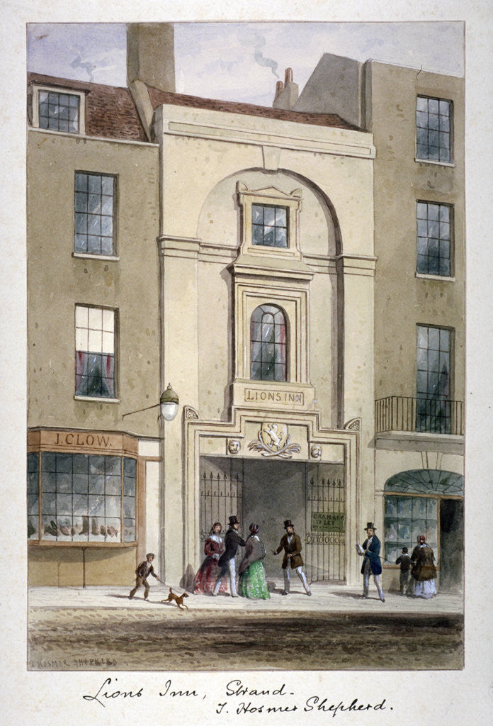 Lyon's Inn, Strand, Westminster, London by Thomas Hosmer Shepherd