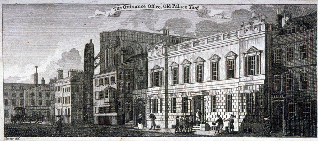 Detail of Ordnance office for the Palace of Westminster, Old Palace Yard, Westminster, London by Anonymous