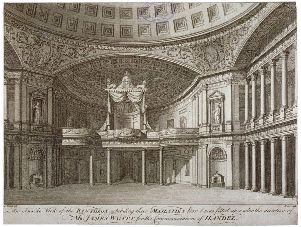 Interior of the Pantheon, Oxford Street, Westminster, London by William Angus