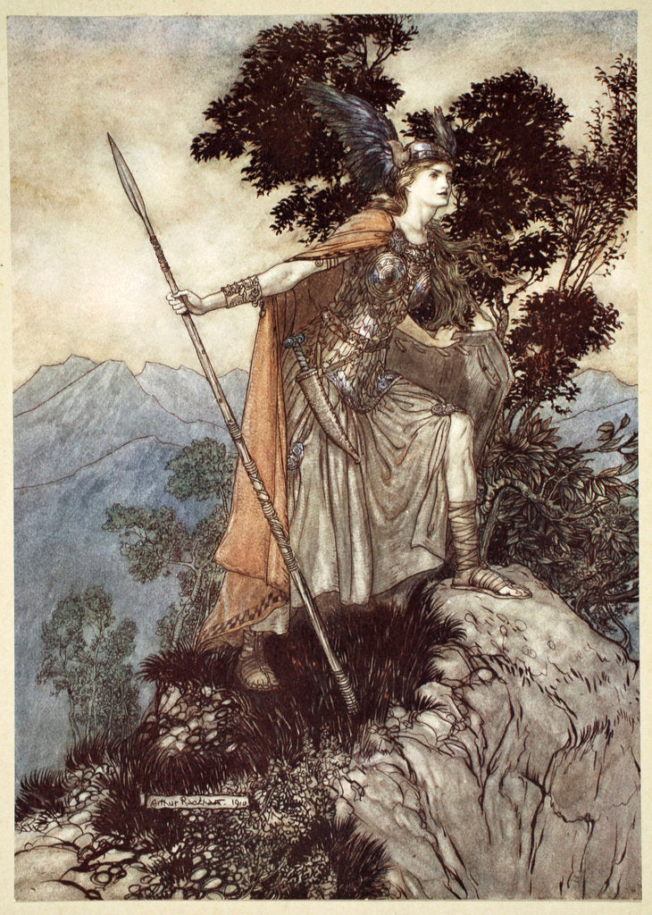Detail of Brunnhilde by Arthur Rackham