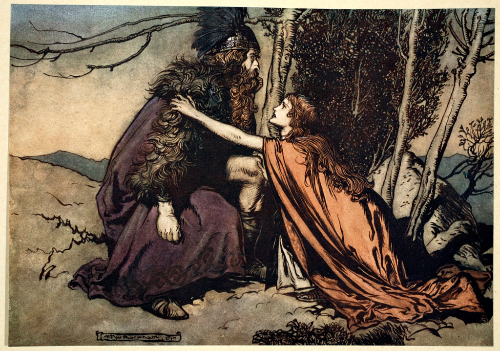 Detail of Father! Father! Tell me what ails thee? With dismay thou art filling thy child! by Arthur Rackham