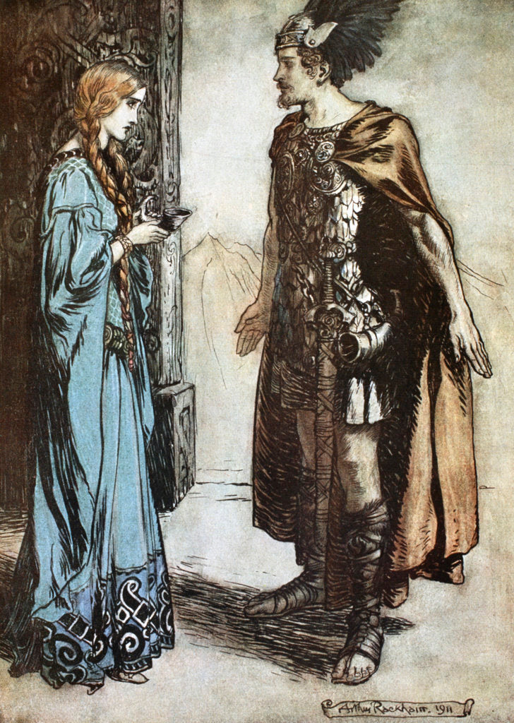 Detail of Illustration from Siegfried and the Twilight of the Gods by Arthur Rackham