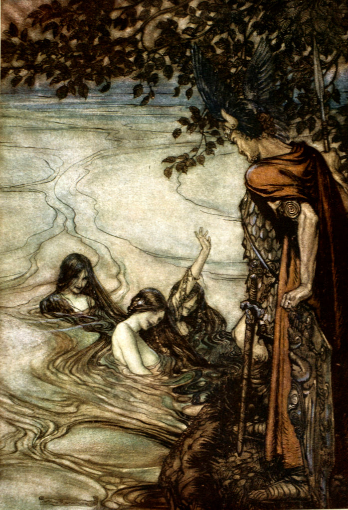 Detail of Illustration from Siegfried and the Twilight of the Gods by Arthur Rackham