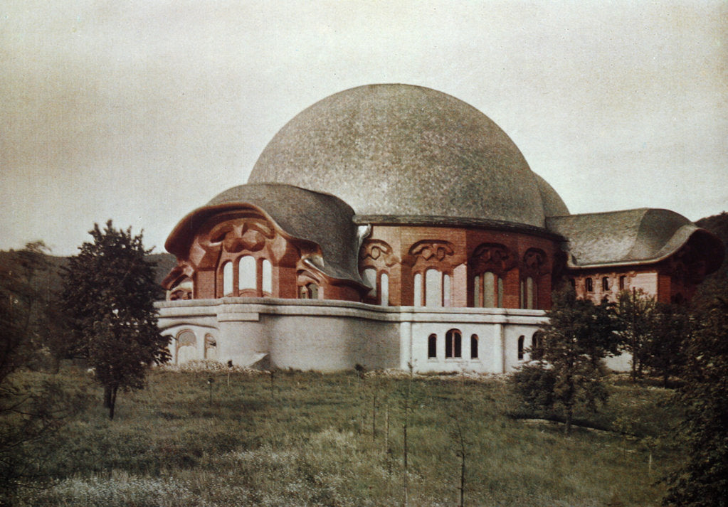Detail of First Goetheanum, front (south) view, Dornach, Switzerland, 1922 by Unknown