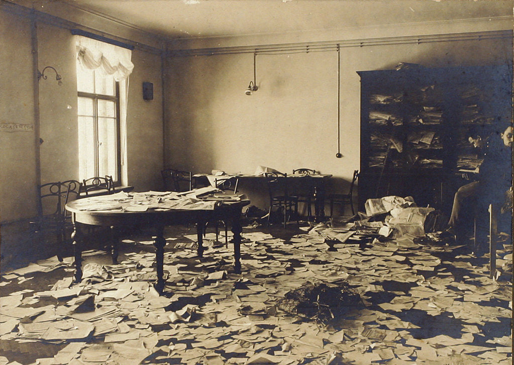 Detail of A room after a search, Russia, early 20th century(?) by Unknown