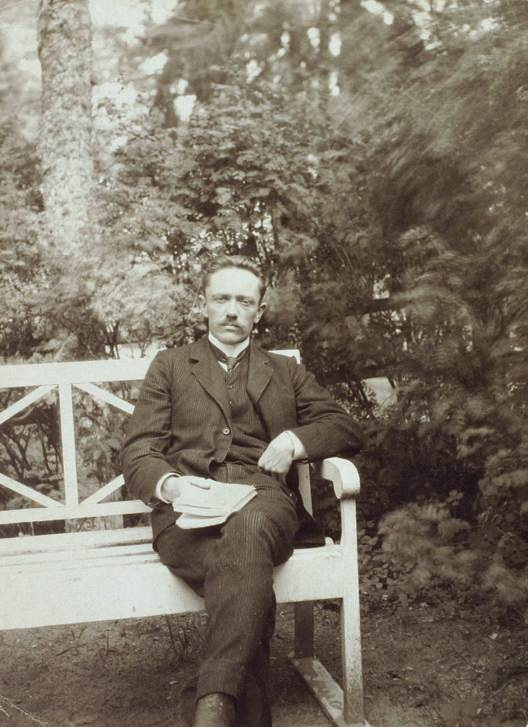 Detail of Jurgis Baltrusaitis, Lithuanian poet, early 20th century by Unknown