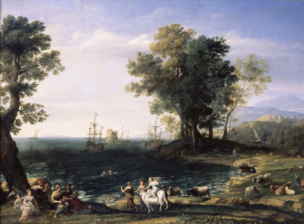 Detail of Rape of Europa, 1655. by Claude Lorrain