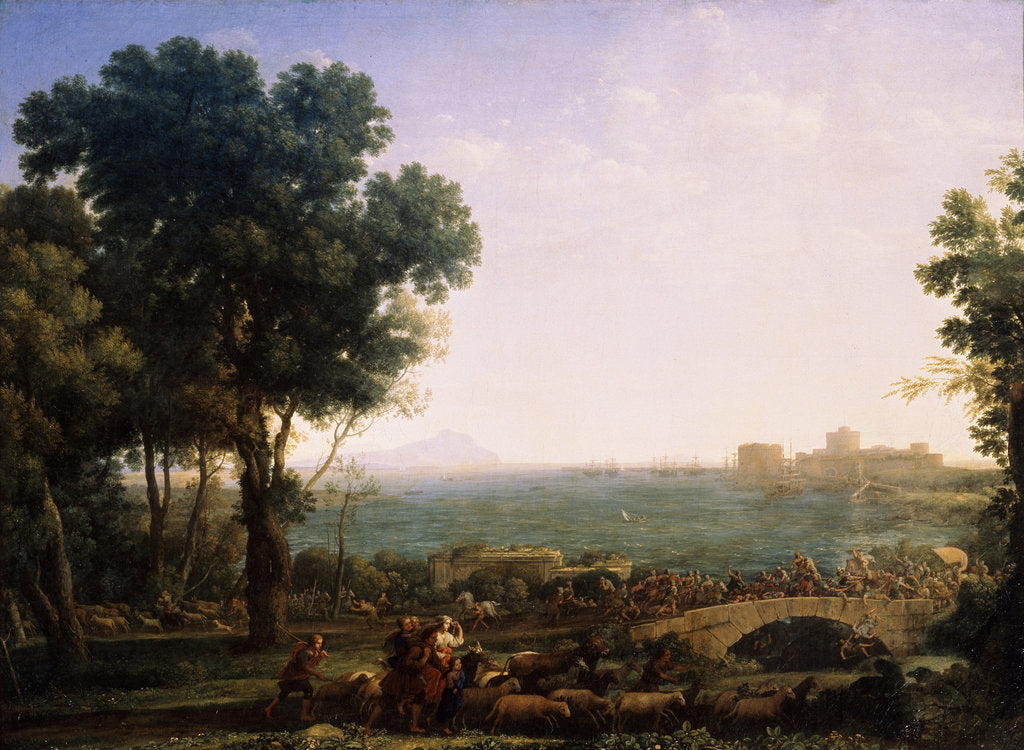 Detail of Battle on the Bridge, (Battle between Emperors Maxentius and Constantine), 1655. by Claude Lorrain