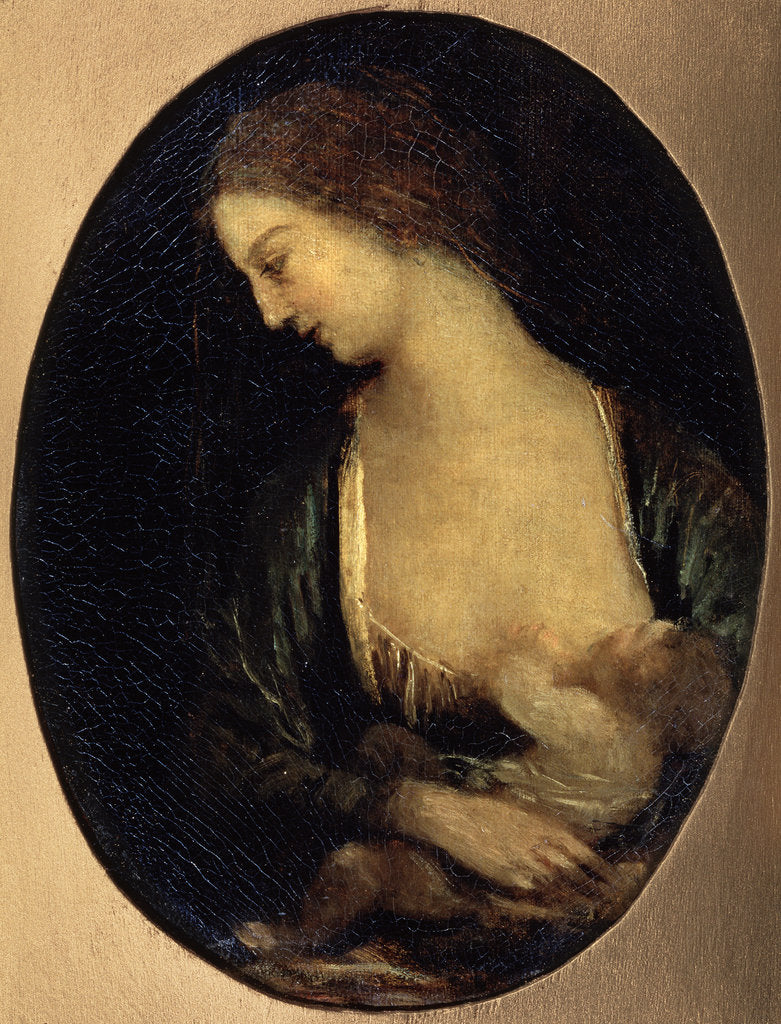 Detail of The Virgin of Verneuil, 1850-1860. by Jean-Baptiste-Camille Corot