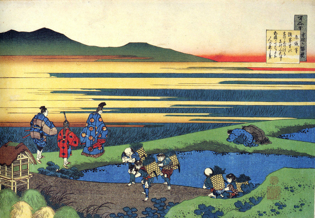 Detail of From the series Hundred Poems by One Hundred Poets: Sanji Hitoshi, c1830. by Hokusai