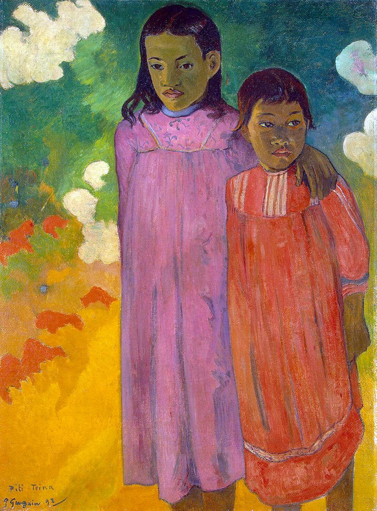 Piti Tiena, (Two Sisters), 1892. by Paul Gauguin