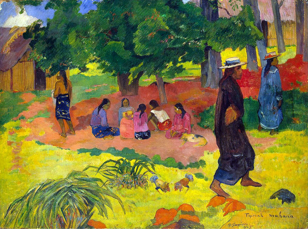 Detail of Taperaa Mahana, (Late Afternoon), 1892. by Paul Gauguin