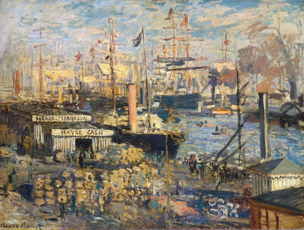 Detail of Grand Quai at Havre, 1872. by Claude Monet