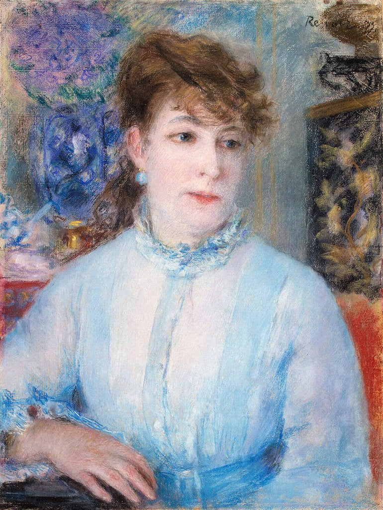 Detail of Portrait of a Woman by Pierre-Auguste Renoir