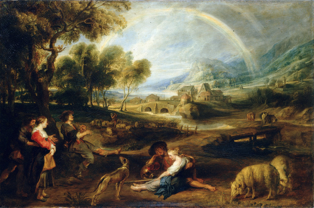 Detail of Landscape with a Rainbow, early 1630s. by Peter Paul Rubens