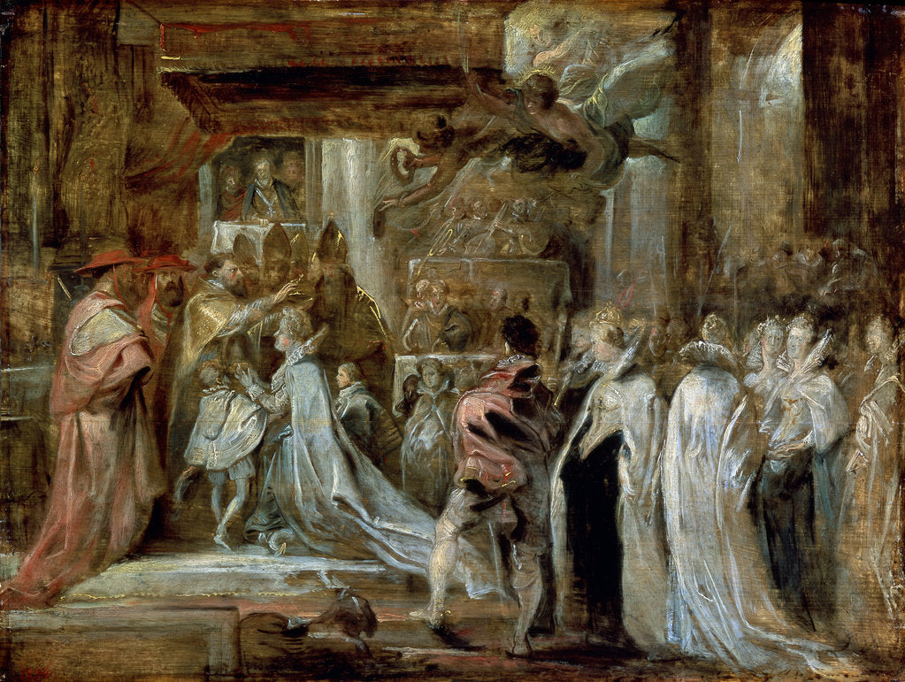 Detail of The Coronation of Marie de Medici, 1622. by Peter Paul Rubens