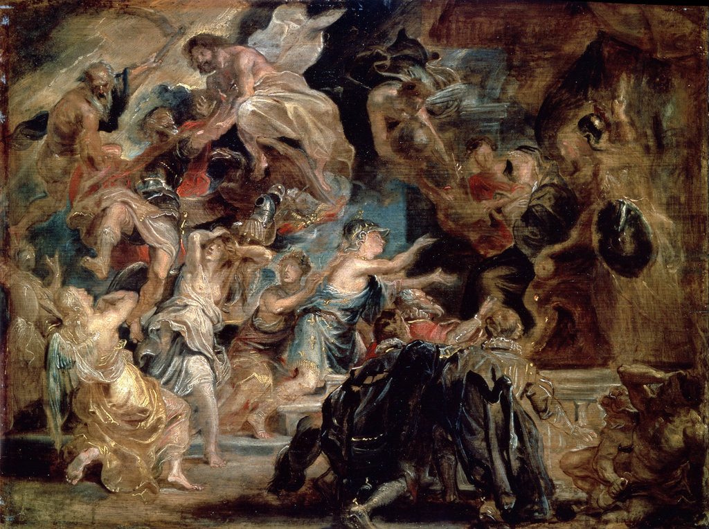 Detail of The Death of Henry IV and the Proclamation of the Regency, 1622. by Peter Paul Rubens