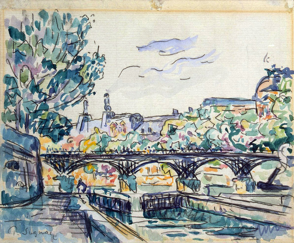 Detail of Bank of the Seine Near the Pont des Arts with a View of the Louvre, early 20th century by Paul Signac