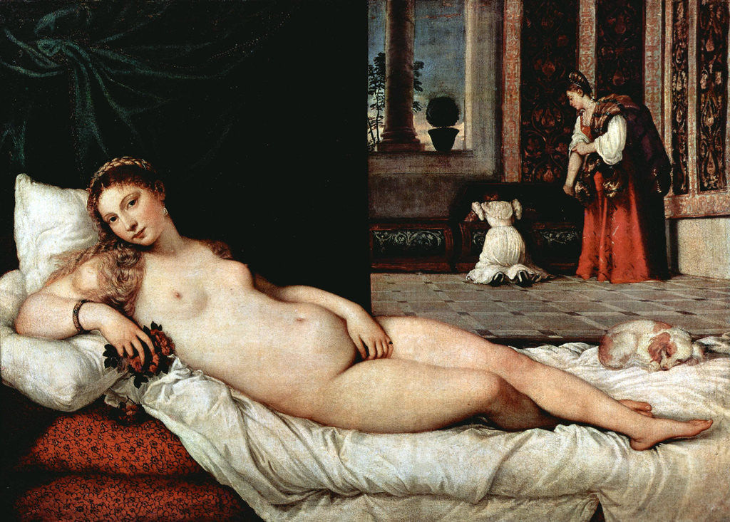 Detail of Venus of Urbino by Titian