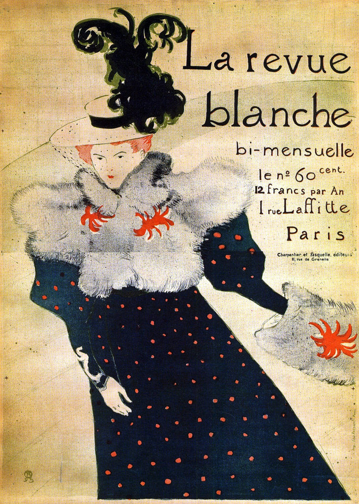 Detail of La Revue Blanche, c19th century. by Henri de Toulouse-Lautrec