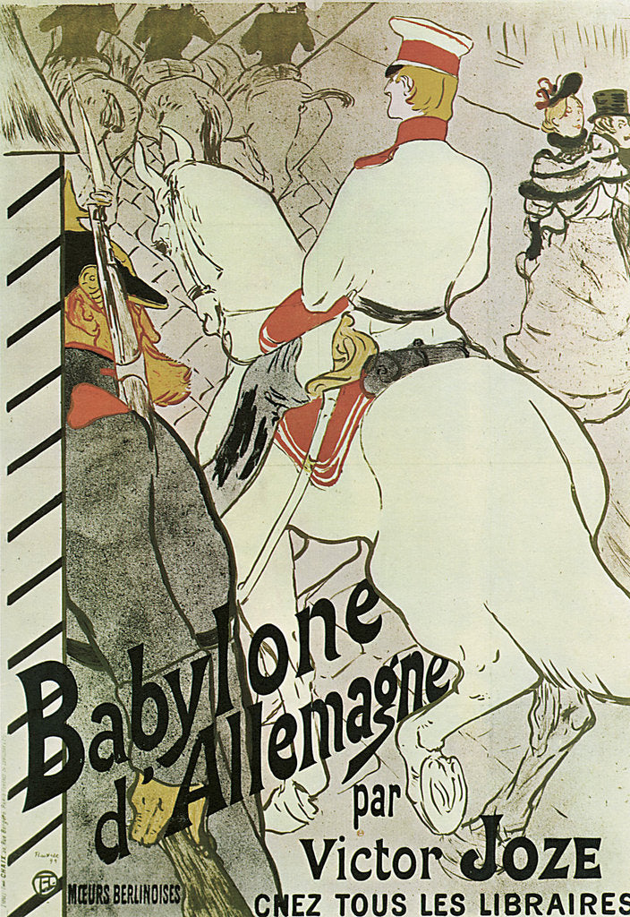 Detail of Poster to the Book Babylone dAllemagne by Victor Joze, 1894. by Henri de Toulouse-Lautrec