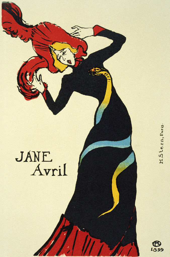 Detail of Jane Avril by Henri de Toulouse-Lautrec