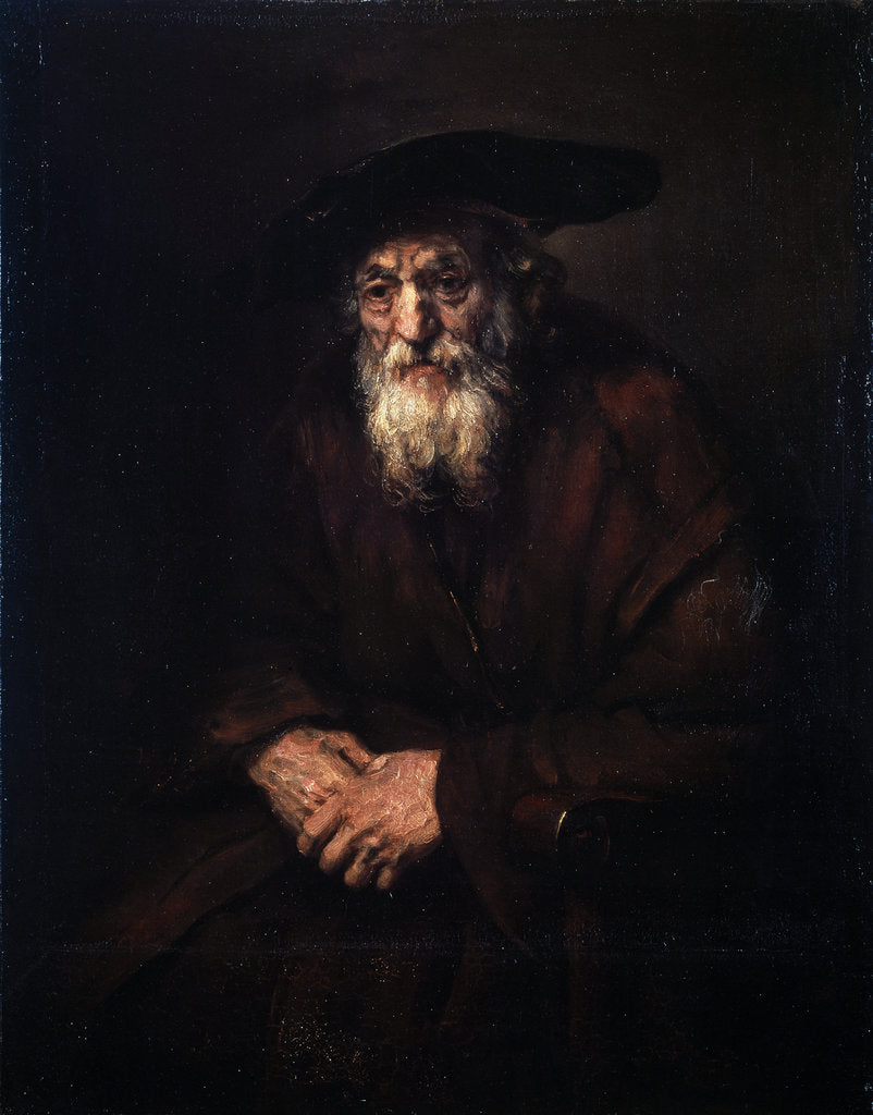 Detail of Portrait of an Old Jew, 1654. by Rembrandt Harmensz van Rijn