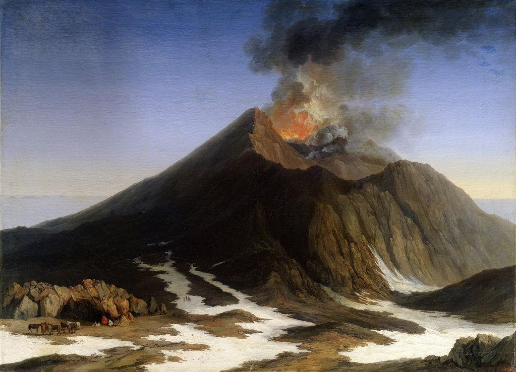 Detail of Eruption of Mount Etna, 18th century. by Jacob Philip Hackert
