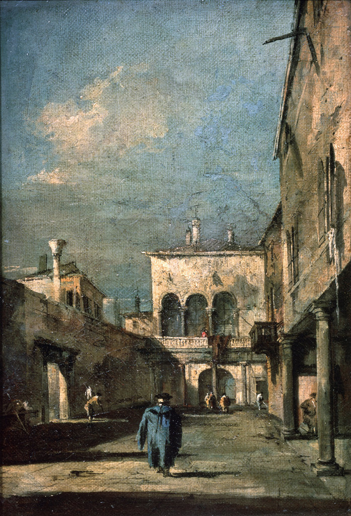 Detail of Venetian Courtyard, 1770s. by Francesco Guardi
