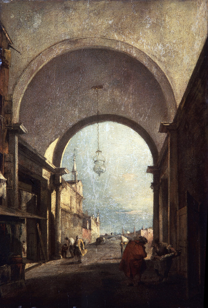 Detail of City View, 1770s. by Francesco Guardi