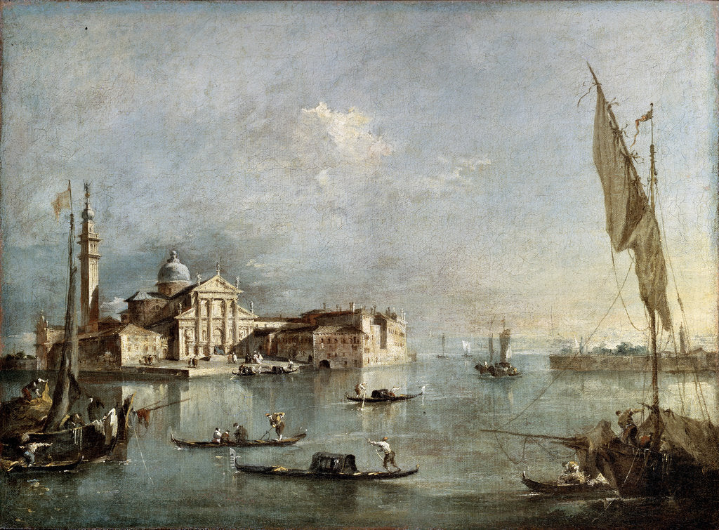 Detail of View of the San Giorgio Maggiore Island, between 1765 and 1775. by Francesco Guardi
