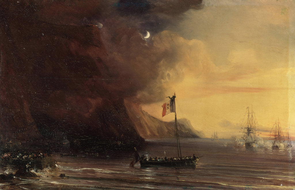 Detail of Transport with Napoleons body, 1841. by Theodore Gudin