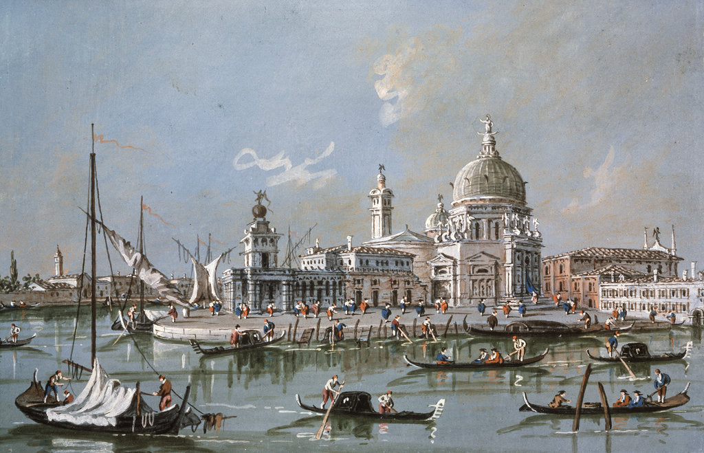 Detail of View of the Santa Maria della Salute Church, 18th century by Francesco Guardi