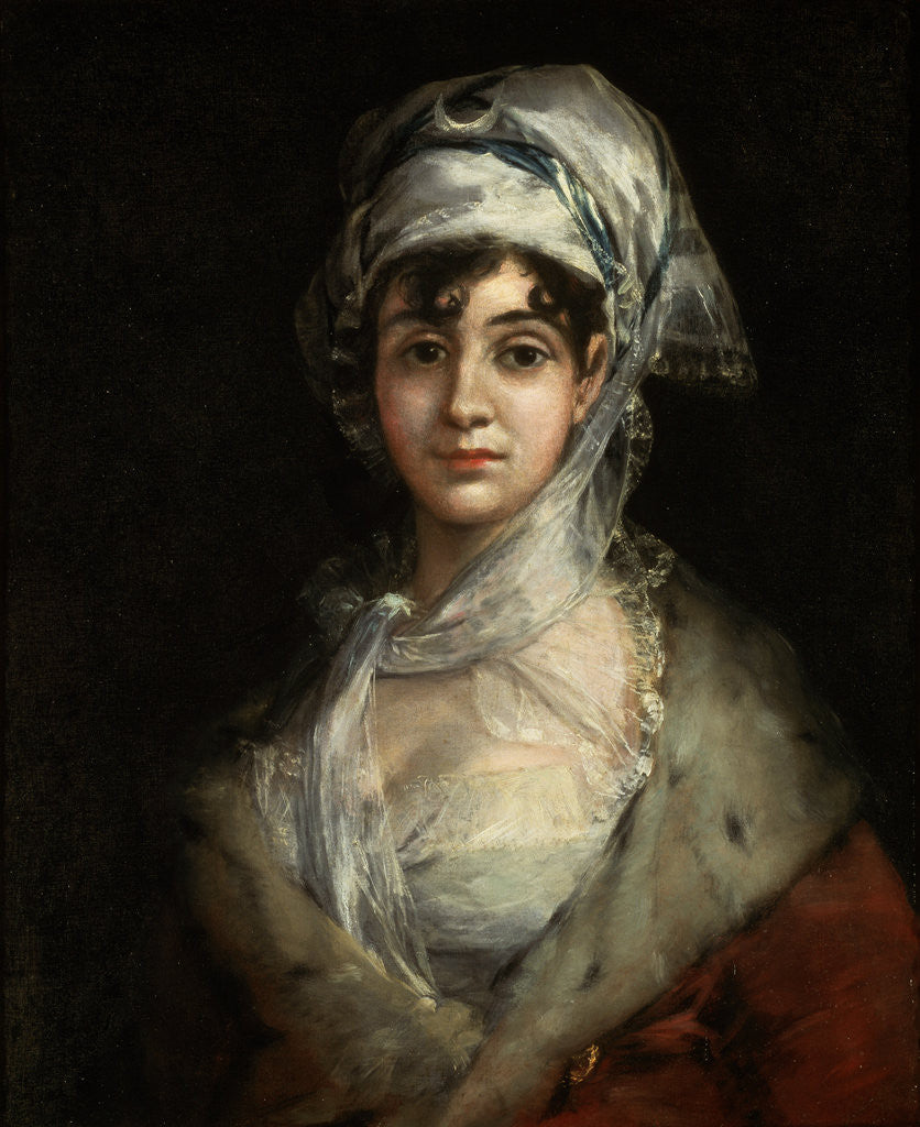 Detail of Portrait of the Actress Antonia ZÃ¡rate by Francisco Goya