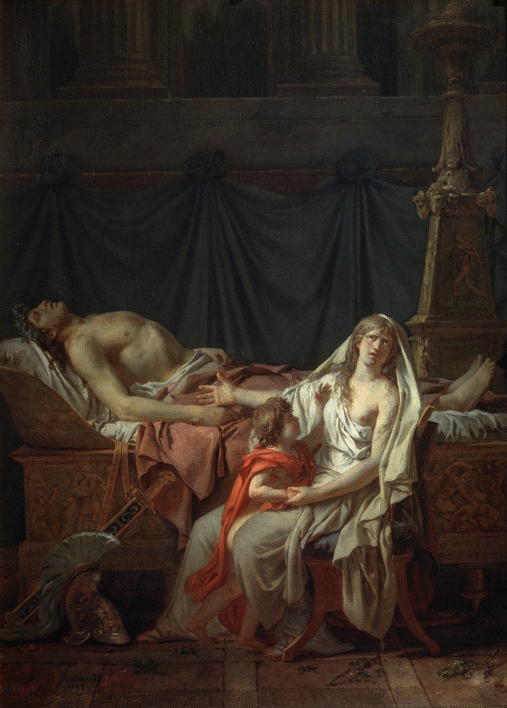 Detail of Andromache mourns Hector, 1783. by Jacques Louis David