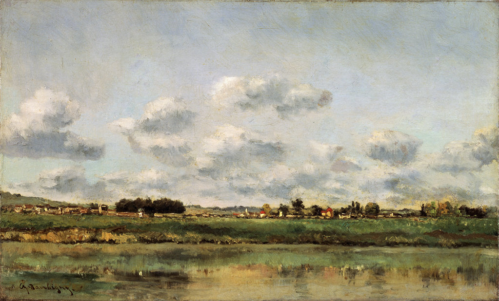 Detail of The Banks of the Oise, 1859. by Charles François Daubigny