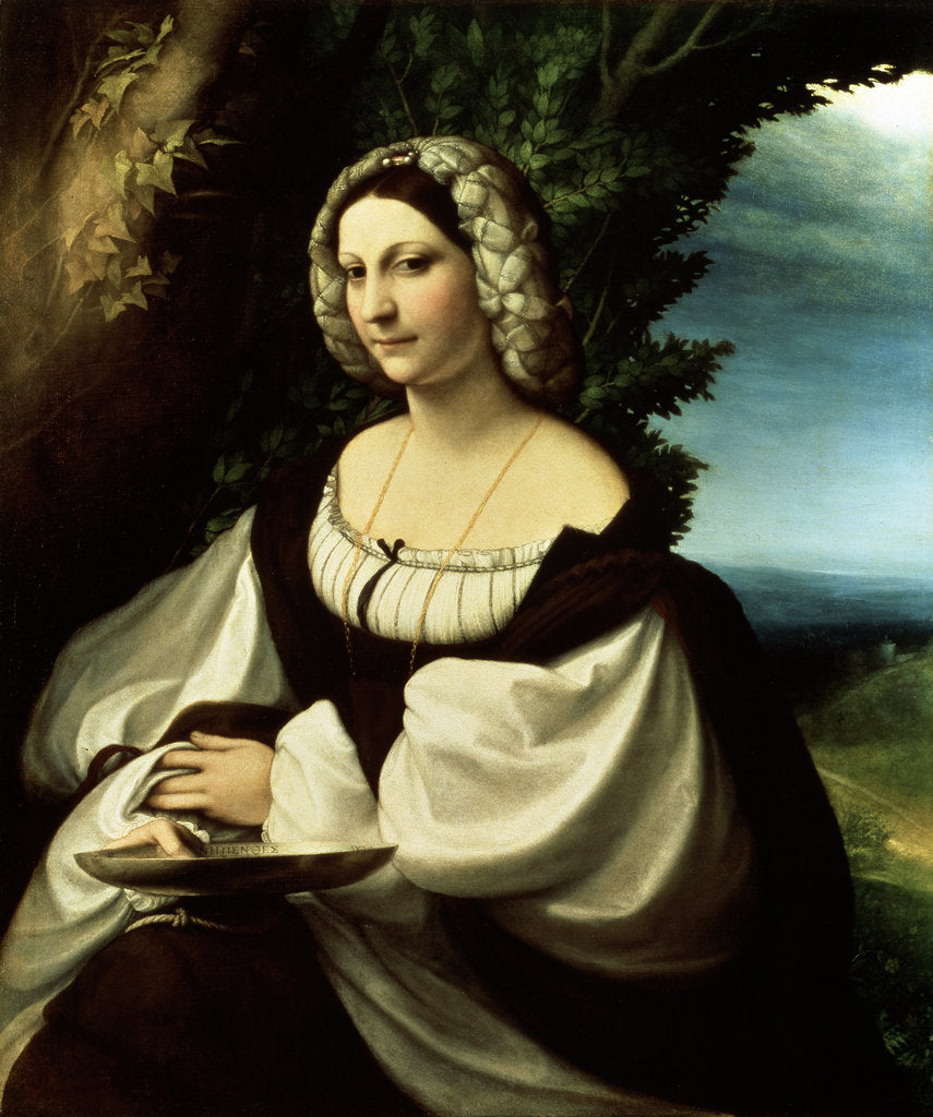 Detail of Female portrait, c1518. by Correggio