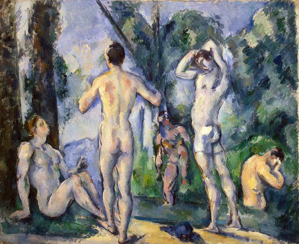 Detail of Bathers by Paul Cezanne