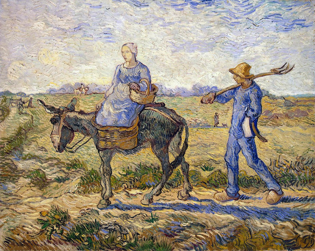 Detail of Morning: Going out to Work, 1890. by Vincent van Gogh