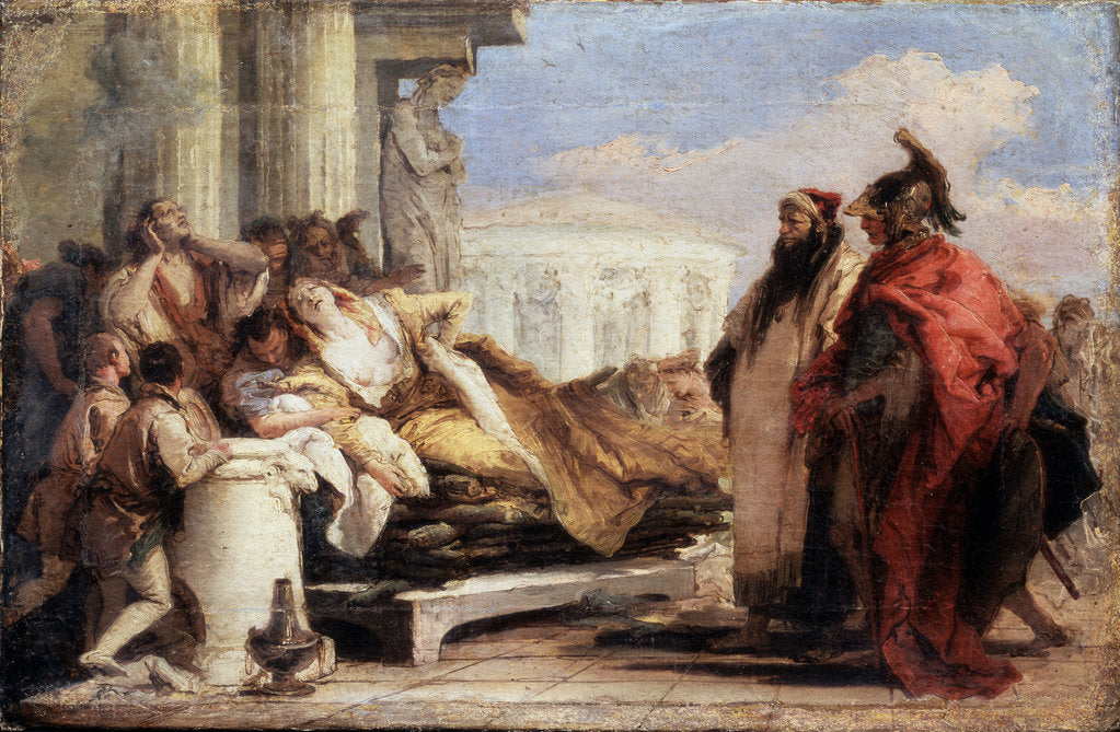Detail of The Death of Dido, 1757-1760. by Giovanni Battista Tiepolo